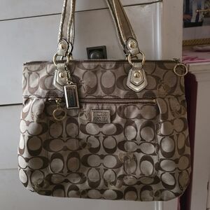 Coach Brown Signature Tote Bag